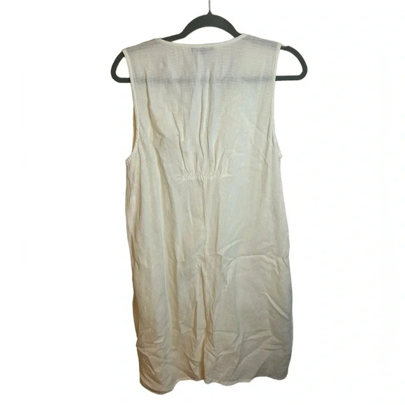 Eileen Fisher Button Front Linen Blend Sundress - Picture 2 of 5
